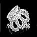 Boho Victoria King Queen Crown Brooch Pin Silver Wedding Xmas