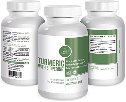 Turmeric Curcumin with Bioperine. Black Pepper for Premium Absorption. Anti-inflammatory, Antioxidant Support, Promotes cardiovascular health. Gluten Free, Vegetarian Safe, Non-GMO