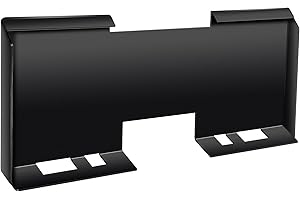 Hasopy Universal Skid Steer Mount Plate Thick Skid Steer Plate Attachment, 46“L Quick Attach Mount Plate Steel Adapter Loader, Easy to Weld Or Bolt to Different Accessories