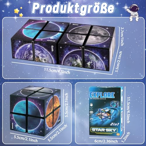 Toy from 7-11 Year-Old Boys: Gifts for 6-12 Year Olds, Boys/Girls, Infinity Cube, Magic Cube, Gift Ideas, Anti-Stress Cube, IQ Puzzle for Children, Adults