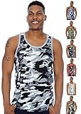 Enimay Men's Summer Army Camo Camouflage Beach Tank Top Muscle Shirt