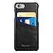 iPhone 8 Case,iPhone 7 Case, Benuo [Card Slot Vintage Series] Genuine Leather Soft Leather Case, 2 Card Slots, Ultra Slim Leather Case Back Cover for Regular iPhone 8/iPhone 7/Special Edition(Black)