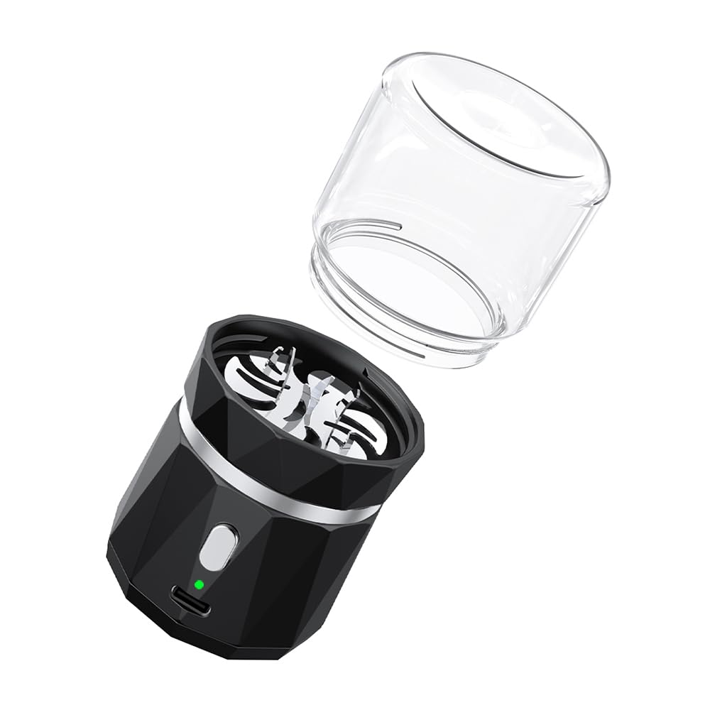 Mini Small Herb Grinder Electric, Spice Crusher With 2inx3.5inches 1.7oz/50ml Glass Jar, Portable Rechargeable Automatic
