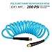 WYNNsky 1/4''×10ft Recoil PU Air Hose, Air Compressor Hose with Swivel Fittings and Bend Restrictors