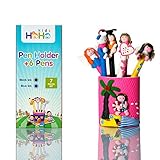 HOHO Kids Lovely Stationery Set of 6 Pens and Pen Holder