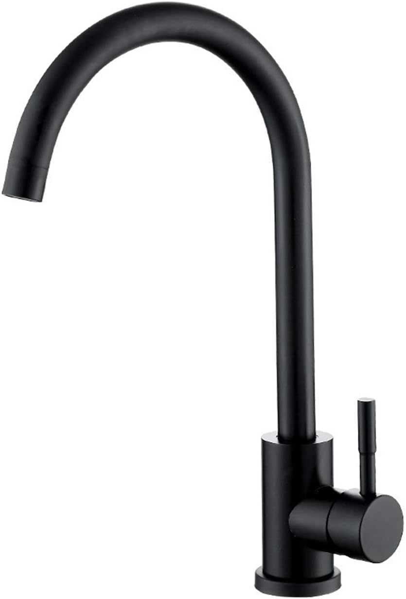 Kitchen Tap, Matte Black Kitchen Sink Mixer Taps, Monobloc 360º Swivel