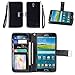 IZENGATE Samsung Galaxy Mega 2 Wallet Case - Executive Premium PU Leather Flip Cover Folio with Stand (Black)