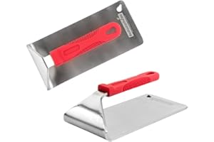 Met Lux 8.5 x 4.3 Inch Steak Press, 1 Heavy-Duty Grilling Weight - 2.8 Pounds, Flat Bottom, 18/8 Stainless Steel Meat Press, 