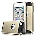ULAK iPod Touch 6th Generation case,iPod 6 Cases, Dual Layer Slim Protective Hybrid iPod Touch Case Hard PC Cover for Apple iPod Touch 5 6th Generation (Champagne Gold + Black)
