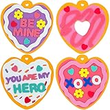 ceiba tree Valentine Cookie Foam Heart Ornament Craft Kit for Valentine’s Day Classroom Party Makes 12
