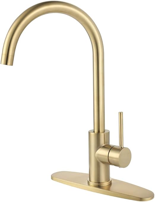 Bar Sink Faucet Single Hole With Deck Plate Single Handle Lead