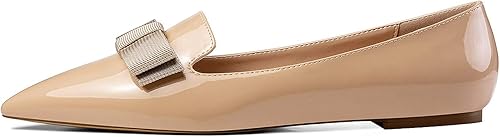 Amazon Com Eldof Women S Flats Pointed Toe Flats Pumps Patent