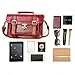 ECOSUSI Women PU Leather Satchel Purse Vintage Small College Crossbody Messenger Bag Work Cross-body Bag