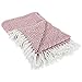 DII Diamond Throw Collection Woven Cotton, 50x60, Barn Red