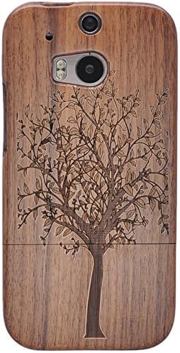 XIKEZAN Special Unique Real Handmade Natural Wood Wooden Hard Bamboo Shockproof Case For HTC One M8 (H)