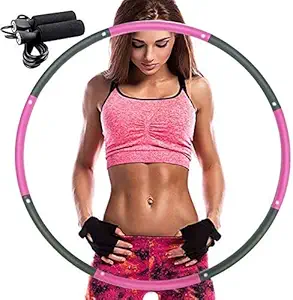 REDSEASONS Exercise Hoop for Adults，Lose Weight Fast by Fun Way to Workout,Easy to Spin, Premium Quality and Soft Padding Exercise Hoop，with Free Accessory Skipping Rope