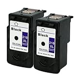 Remanufactured Ink Cartridge Replacement for Canon PG210xl 2973B001 (2 Black 2 Pack)
