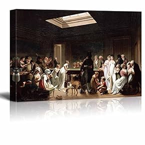 Game of Billiards by Louis Leopold Boilly Giclee Canvas Prints Wrapped Gallery Wall Art | Stretched and Framed Ready to Hang - 16"x 24"