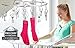 Pro Chef Kitchen Tools Clothes Drying Rack - Round Clothing Racks - Laundry Portable Clothesline Includes 18 Metal Clothespins Hanger Clips Set - Baby Clothes Storage Closet - Herb Hanging Air Dryer