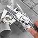 Stainless Steel Digital Vernier Caliper, Electronic Ruler Measuring Tool 0-6 Inch/150 mm, Inch/Metric/Fractions Conversion with Extra Large LCD Screen