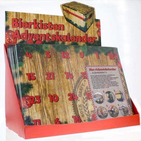 Adventskalender Bierkasten - Aufsatz Weihnachtskalender für Bierflaschen