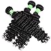 Beauty Youth Brazilian Hair Deep Curly Bundles with Lace Closure(14 16 18 +14)100% Unprocessed Curly Virgin Hair Wet and Wavy Deep wave Human Hair Extensions 3 Bundles with Closure Free Part