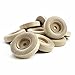 2-3/4″ Treaded Wooden Wheels, 3/4″ Thick, 3/8″ Hole | Bag of 4