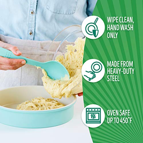 GreenLife Bakeware 9" Round Cake Baking Pan, Healthy Ceramic Nonstick