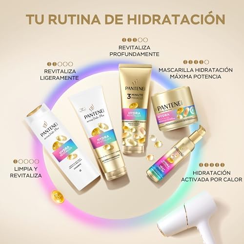 Pro-V Hydra Revitaliza o Creme Leave-In Heat & Glow 135ml. Protege contra humidade, frisos e calor. Com fórmula Pro-V ativada por calor. Suavidade e Brilho, Sem Peso
