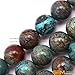 GEM-Inside 8mm Round Dyed Blue Crazy Lace Agate Smooth Gemstone Loose Beads Energy Stone Power Beads for Jewelry Making 15