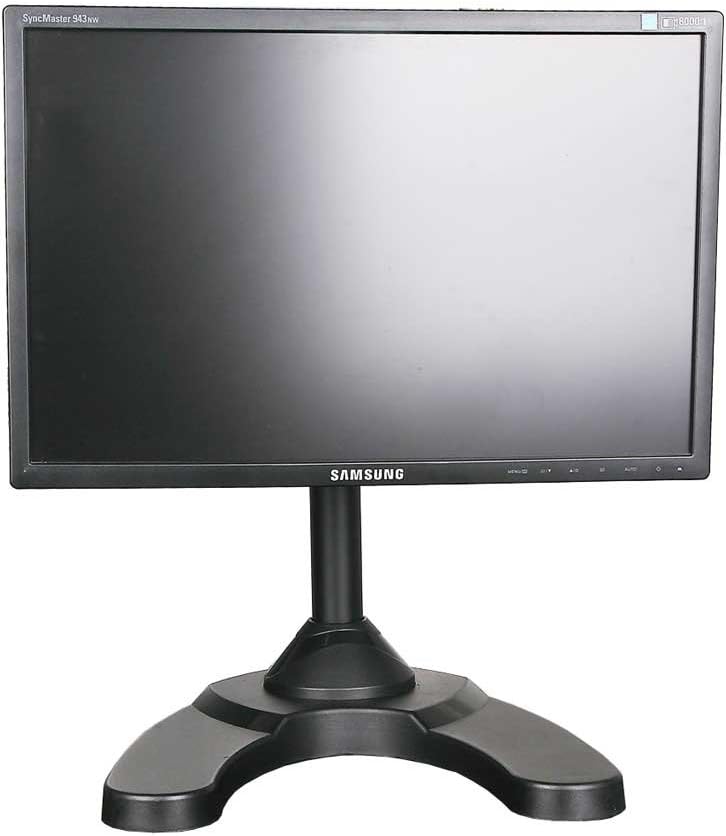 Ultimate Mounts Universal Single Monitor Desktop Stand with Adjustable Arm and Tilt for 14-27 inch LCD LED Screens