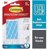 Command Large Water-Resistant Refill Strips, 4-Strip
