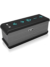 Meidong iChocolate Bluetooth Speakers, Portable Wireless Bluetooth Speaker 4.0 for Echo Dot with Big Subwoofer Enhanced Bass and Built-in Microphone for iPad/iPhone/Samsung and More (Black)