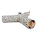 PAWZ Road Leopard Print Cat Tunnel Crinkly Sounds 3 Ways Fun Tunnel Collapsible