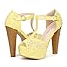 DREAM PAIRS LAURA Women's Peep Toe High Heel T-Strap Enjoyable Platform Pumps Sandals Shoes