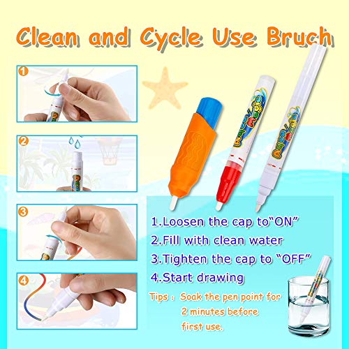 HOMILY Doodle Mat Water Doodle Mat for Toddlers Aqua Drawing Doodle Mat Large Magic Aqua mat for Kid - //coolthings.us