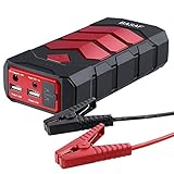 BASAF Car Jump Starter 600A Peak (up to 5.0L Gas or 2.8T/3.0L Diesel), Portable Battery Booster Pack Emergency Kit, JX10 Multifunction Power Bank with Smart USB Charge Port, LED SOS Light