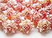 (100) Silk Cream Pink Edge Roses Flower Head - 1.75