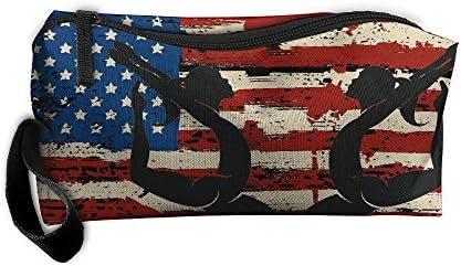 Gymnastics Dancer Flag Travel Toiletry Bag Makeup Pouch Organizers