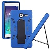 Alcatel OneTouch Pop 7 [ LTE ] / 9015W (T-Mobile) {NFW} Premium Rugged Tough Hybrid Dual Layer Heavy Duty Kickstand Case (HVD Blue)
