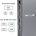 WAVLINK USB3.0 Dual 4K Laptop Docking Station, USB C to Single 5K@60Hz or Dual 4K@60Hz Video Outputs Dual Monitor for Windows (2xDisplayport, 2xHDMI, 6 USB 3.0 Port, LAN, Audio)