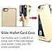iPhone 6S Plus Case,Wollony Slim Fit Hybrid Dual Layer Armor Protective Back Cover iPhone 6 Plus Wallet Card Slide Case Anti-Scratch Shockproof ID Credit Card Slot Holder for iPhone 6 6S Plus - Gold