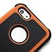 AGRIGLE Shock- Absorption/High Impact Resistant Hybrid Dual Layer Armor Defender Full Body Protective Cover Case Compatible with iPhone 5/5S/SE(2016) (Orange)