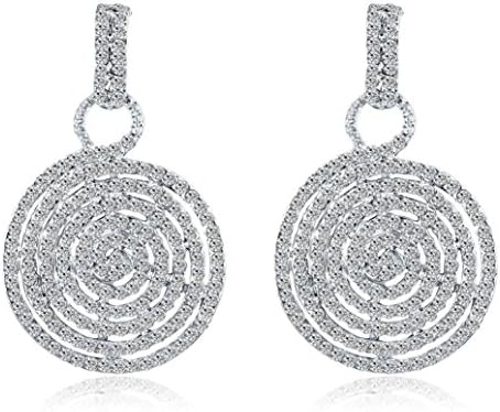 Yeefant Women Girl Fashion Zircon Earrings Diamond Encrusted Love Heart Earring Beautiful Accessories for Different Occasion