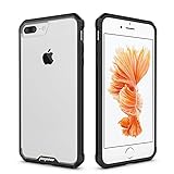 iPhone 7 Plus Case Clear, Pajuva PC+TPU Transparent Case Thin for iPhone 7 Plus Crystal Clear Case With Bumper (Black)