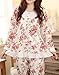 MyFav Big Girl Peony Rose Pajama Sets Winter Sleepwear Florals Nighty Homewear
