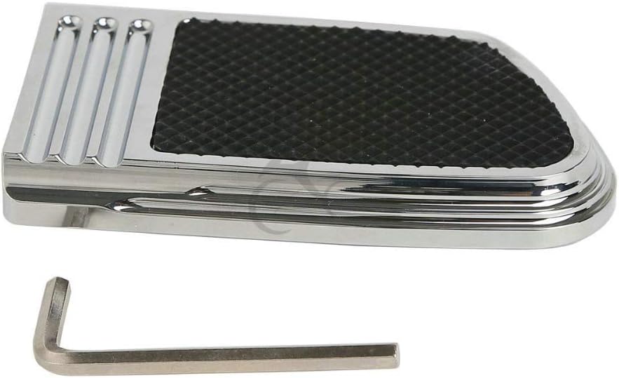 Chrome Defiance Pedal Pad For Harley Touring Sofatail 1986-2017 Dyna 2012-2016