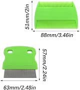 CCLKHY Hair Lice Comb Set, 2 PCS Double Sided Stainless Steel Combs view 2