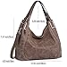 JOYSON Women Handbags PU Leather Shoulder Bags Top-Handle Satchel Tote Bags Purse Grey Brown
