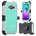 Compatible for Samsung Galaxy Sky Case, Galaxy Sol Case, Galaxy J3 V/J3 2016 Case, SOGA [Tri-Guard Series] Shock Armor Case Cover with Belt Clip Holster - Pink/Grey